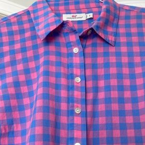 Hot pink and blue Vineyard Vines popover